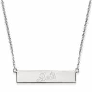 New York Mets Sterling Silver Bar Necklace