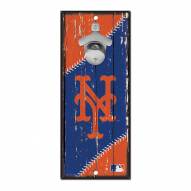 New York Mets Wood Bottle Opener