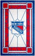 New York Rangers 11" x 19" Stained Glass Sign