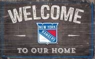 New York Rangers 11" x 19" Welcome to Our Home Sign