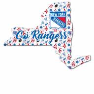New York Rangers 12" Floral State Sign
