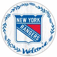 New York Rangers 12" Welcome Circle Sign