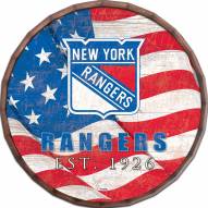New York Rangers 16" Flag Barrel Top