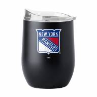 New York Rangers 16 oz. Swagger Powder Coat Curved Beverage Glass