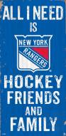 New York Rangers 6" x 12" Friends & Family Sign