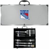 New York Rangers 8 Piece Stainless Steel BBQ Set w/Metal Case