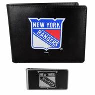 New York Rangers Bi-fold Wallet & Black Money Clip