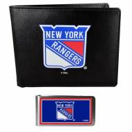New York Rangers Bi-fold Wallet & Color Money Clip