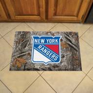 New York Rangers Camo Scraper Door Mat