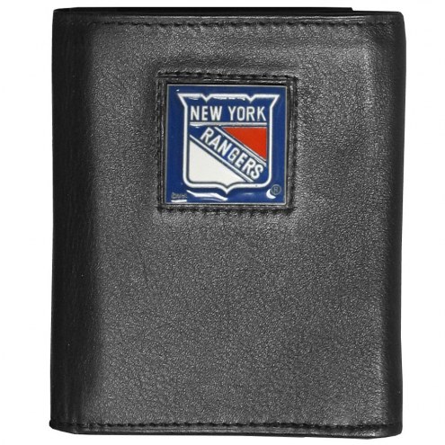 New York Rangers Deluxe Leather Tri-fold Wallet in Gift Box