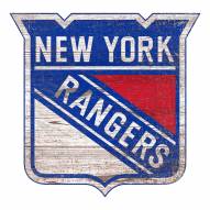New York Rangers Distressed Logo Cutout Sign