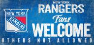 New York Rangers Fans Welcome Sign