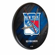 New York Rangers Digitally Printed Wood Clock