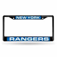 New York Rangers Laser Black License Plate Frame