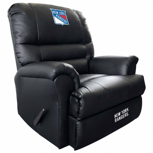 New York Rangers Leather Sports Recliner