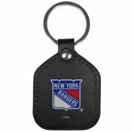 New York Rangers Leather Square Key Chain