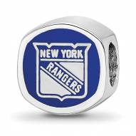 New York Rangers Sterling Silver Enameled Bead