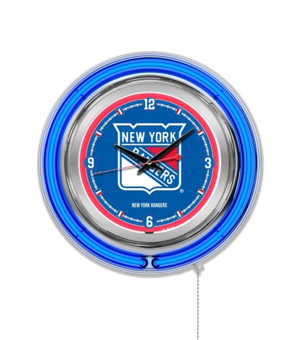 New York Rangers Neon Clock