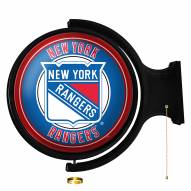 New York Rangers Round Rotating Lighted Wall Sign
