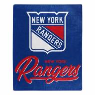 New York Rangers Signature Raschel Throw Blanket