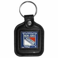 New York Rangers Square Leather Key Chain