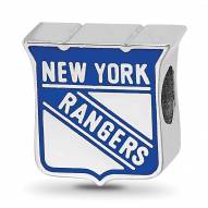 New York Rangers Sterling Silver Enameled Bead