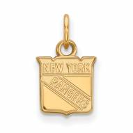 New York Rangers Sterling Silver Gold Plated Extra Small Pendant