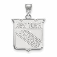New York Rangers Sterling Silver Large Pendant
