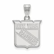 New York Rangers Sterling Silver Medium Pendant