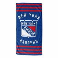 New York Rangers Stripes Beach Towel