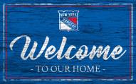 New York Rangers Team Color Welcome Sign