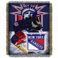 New York Rangers Woven Tapestry Throw Blanket