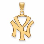 New York Yankees 10k Yellow Gold Large Pendant