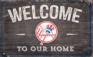 New York Yankees 11" x 19" Welcome to Our Home Sign