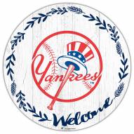 New York Yankees 12" Welcome Circle Sign