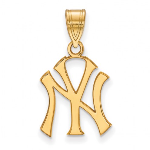 New York Yankees 14k Yellow Gold Medium Pendant