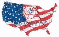 New York Yankees 15" USA Flag Cutout Sign