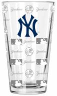 New York Yankees 16 oz. Sandblasted Pint Glass