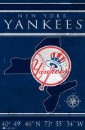 New York Yankees 17" x 26" Coordinates Sign