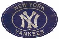 New York Yankees 46" Heritage Logo Oval Sign