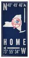 New York Yankees 6" x 12" Coordinates Sign