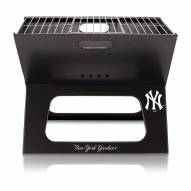 New York Yankees Black Portable Charcoal X-Grill