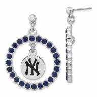 New York Yankees Crystal Logo Wreath Earrings