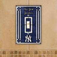 New York Yankees Glass Single Light Switch Plate Cover