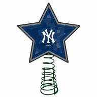 New York Yankees Light Up Art Glass Mosaic Tree Topper