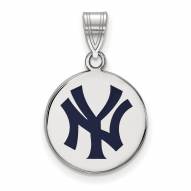 New York Yankees Sterling Silver Medium Disc Pendant