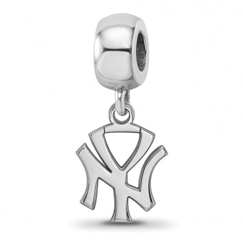 New York Yankees Sterling Silver Small Dangle Bead