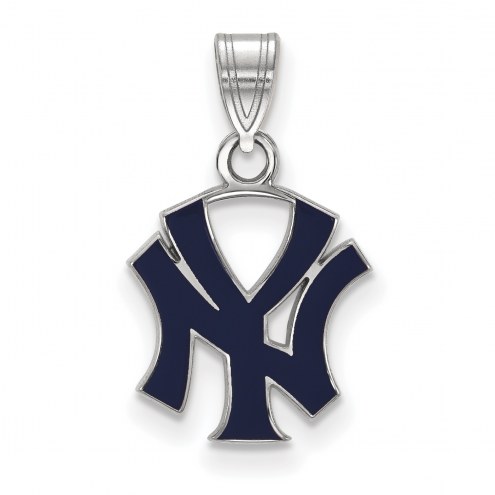 New York Yankees Sterling Silver Small Enameled Pendant