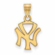 New York Yankees Sterling Silver Gold Plated Small Pendant