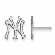 New York Yankees Sterling Silver Small Post Earrings